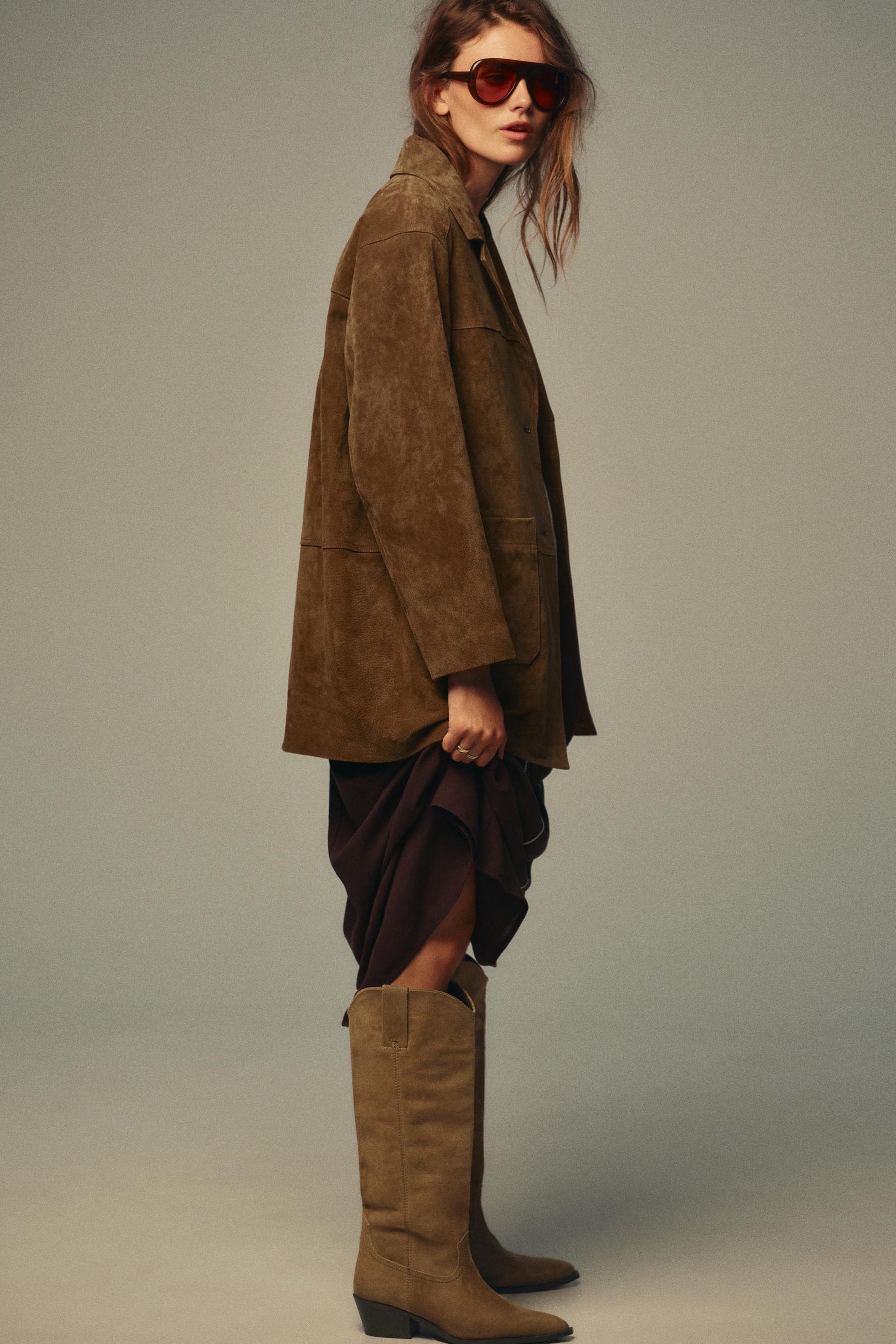 SUEDE KNEE-HIGH BOOTS