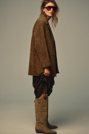 SUEDE KNEE-HIGH BOOTS