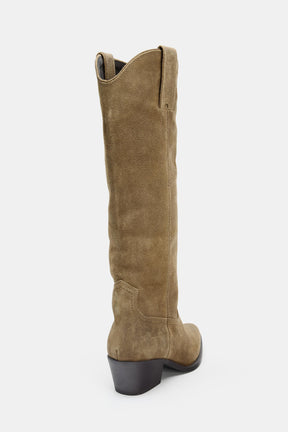 SUEDE KNEE-HIGH BOOTS