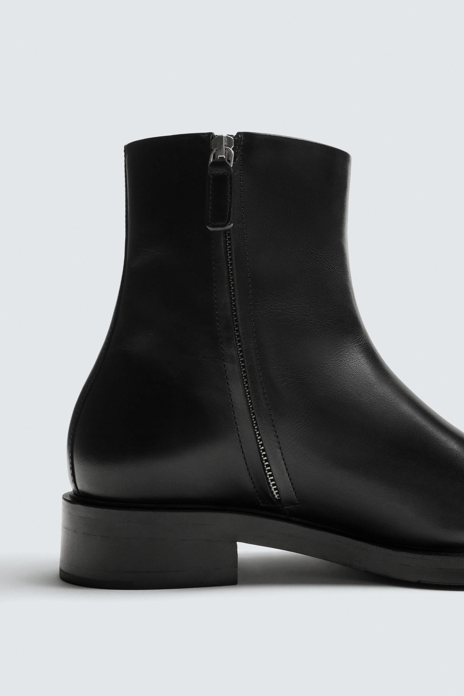 LEATHER POINTED BOOTS - Image 6