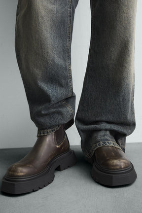 DISTRESSED CHUNKY CHELSEA BOOTS - Image 3