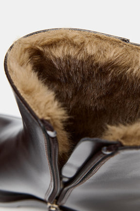 Faux Fur Lined Ankle