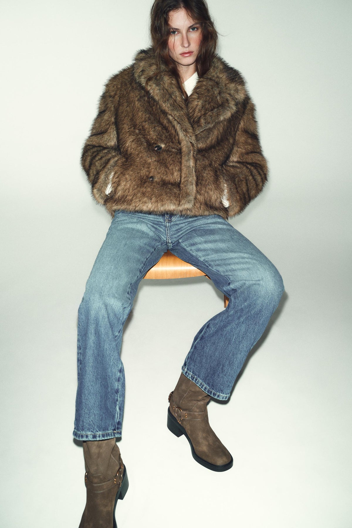 Ankle Biker Heel Boots