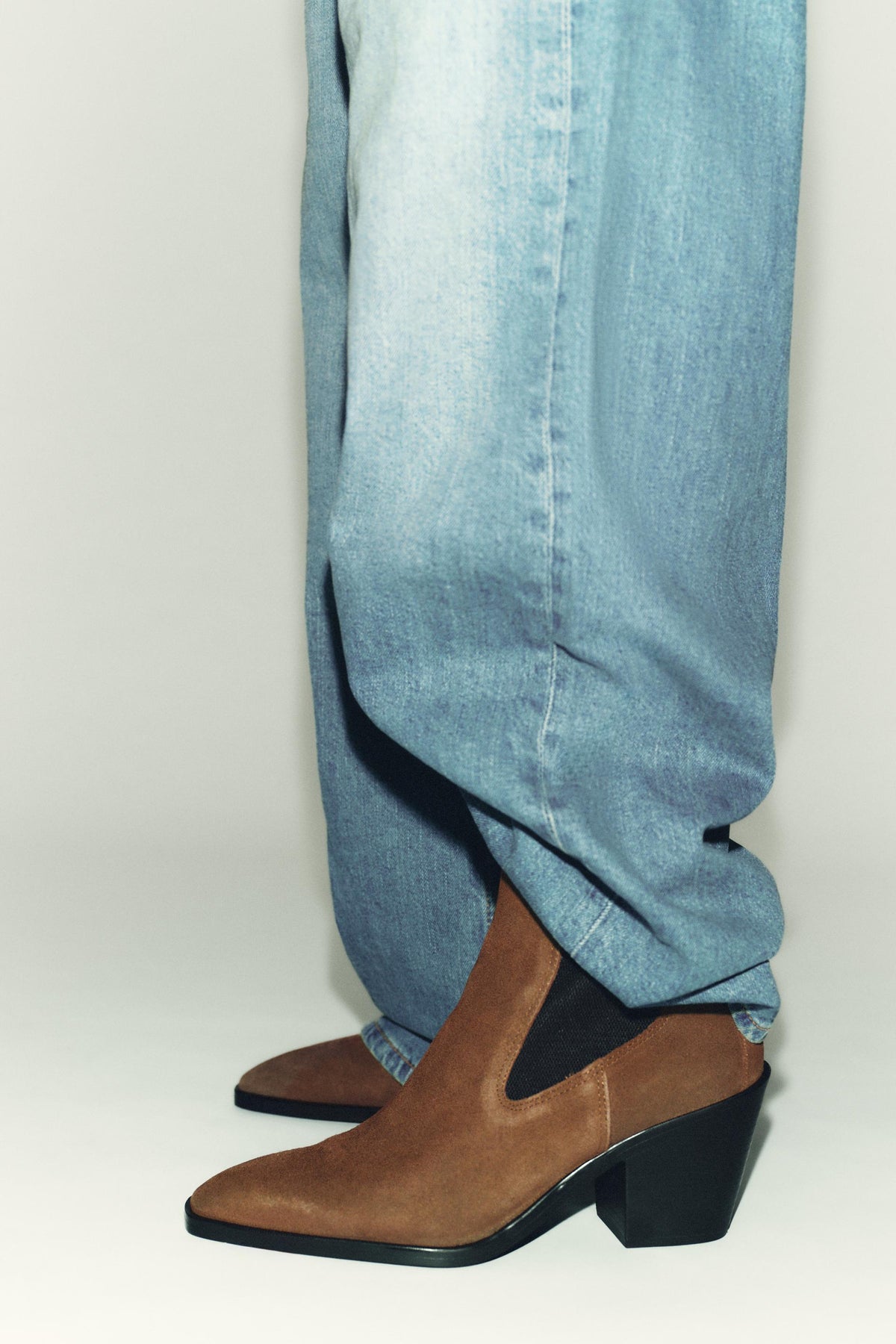 Heeled Suede Ankle Boots