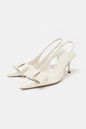 Slingback Heels with Bow