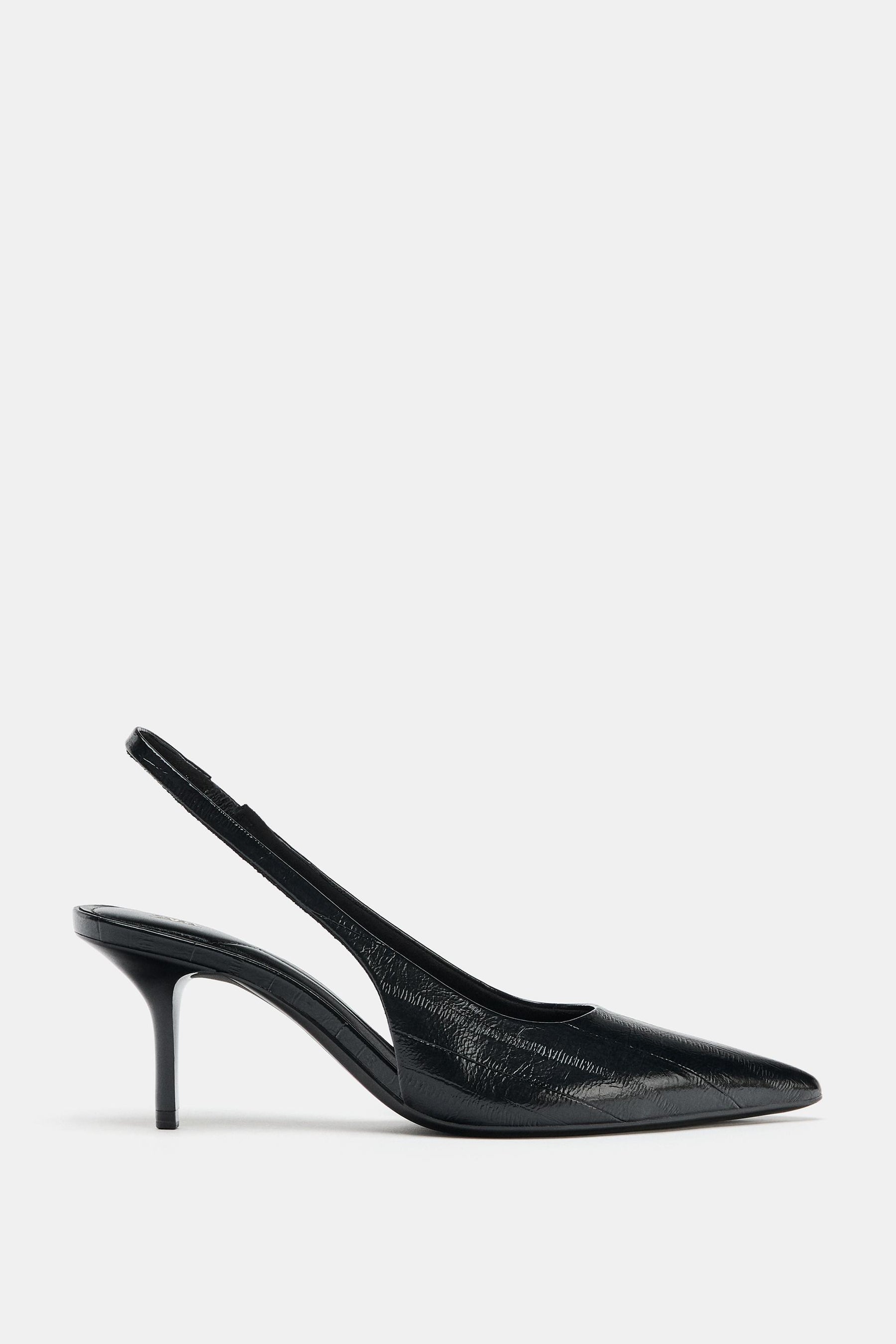 Textured Slingback Shoes