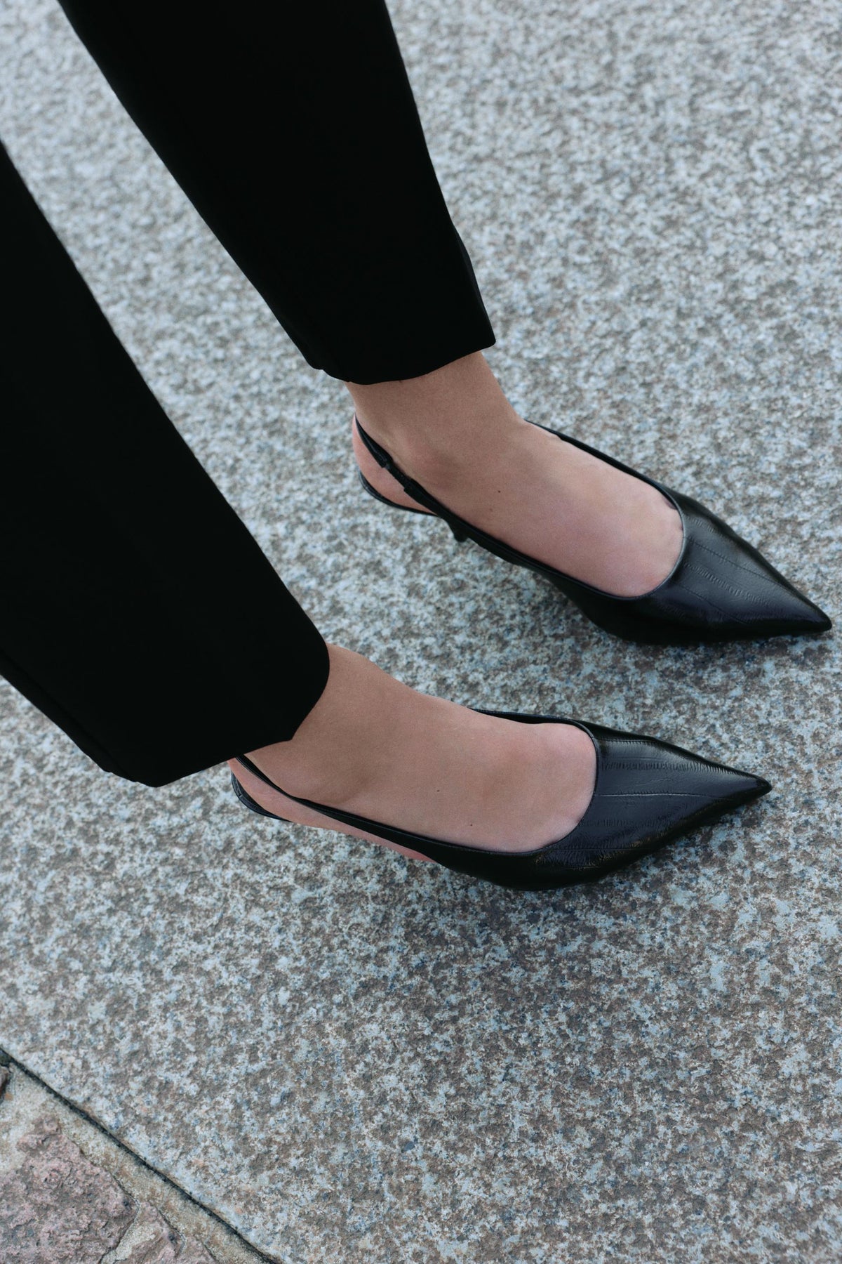 Textured Slingback Shoes