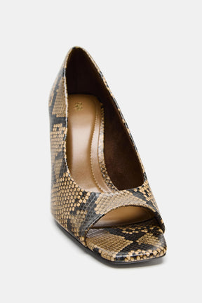 Animal Print Open Shoes
