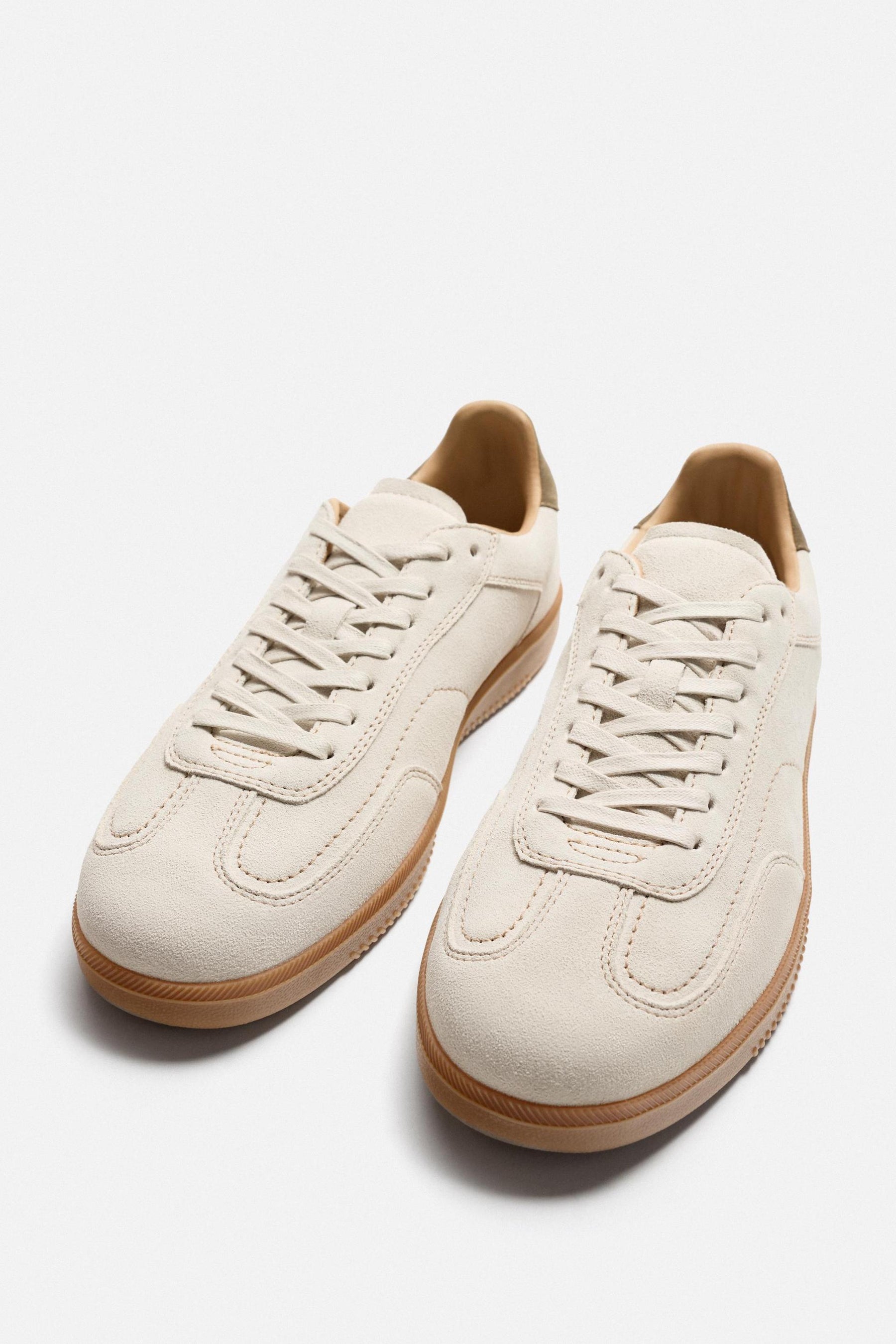 LEATHER TRAINERS WITH CONTRAST SOLE - Image 5