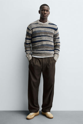 CONTRAST SOLE LEATHER TRAINERS - Image 2