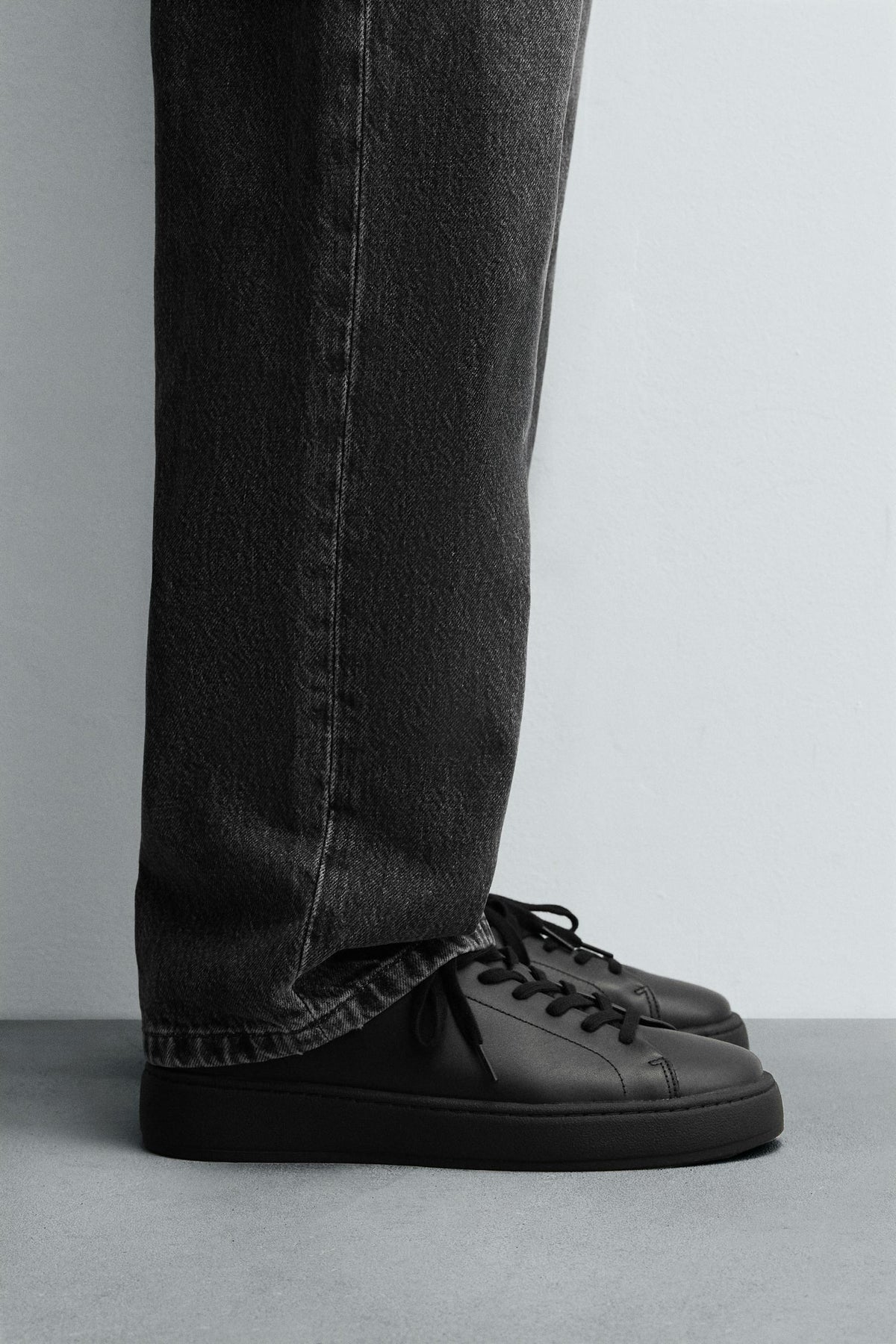 CHUNKY LEATHER TRAINERS - Image 1