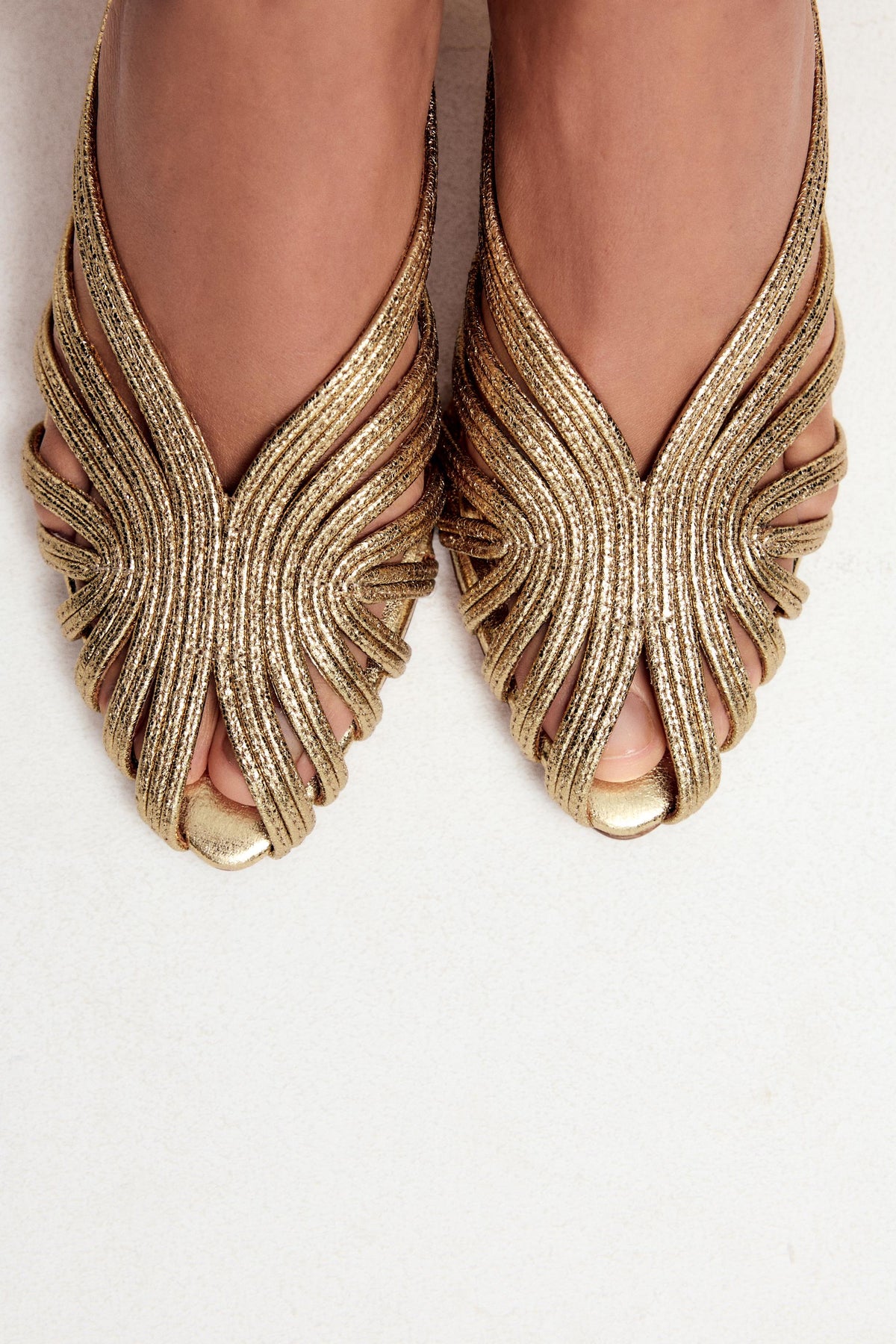 METALLIC STILETTO SANDALS