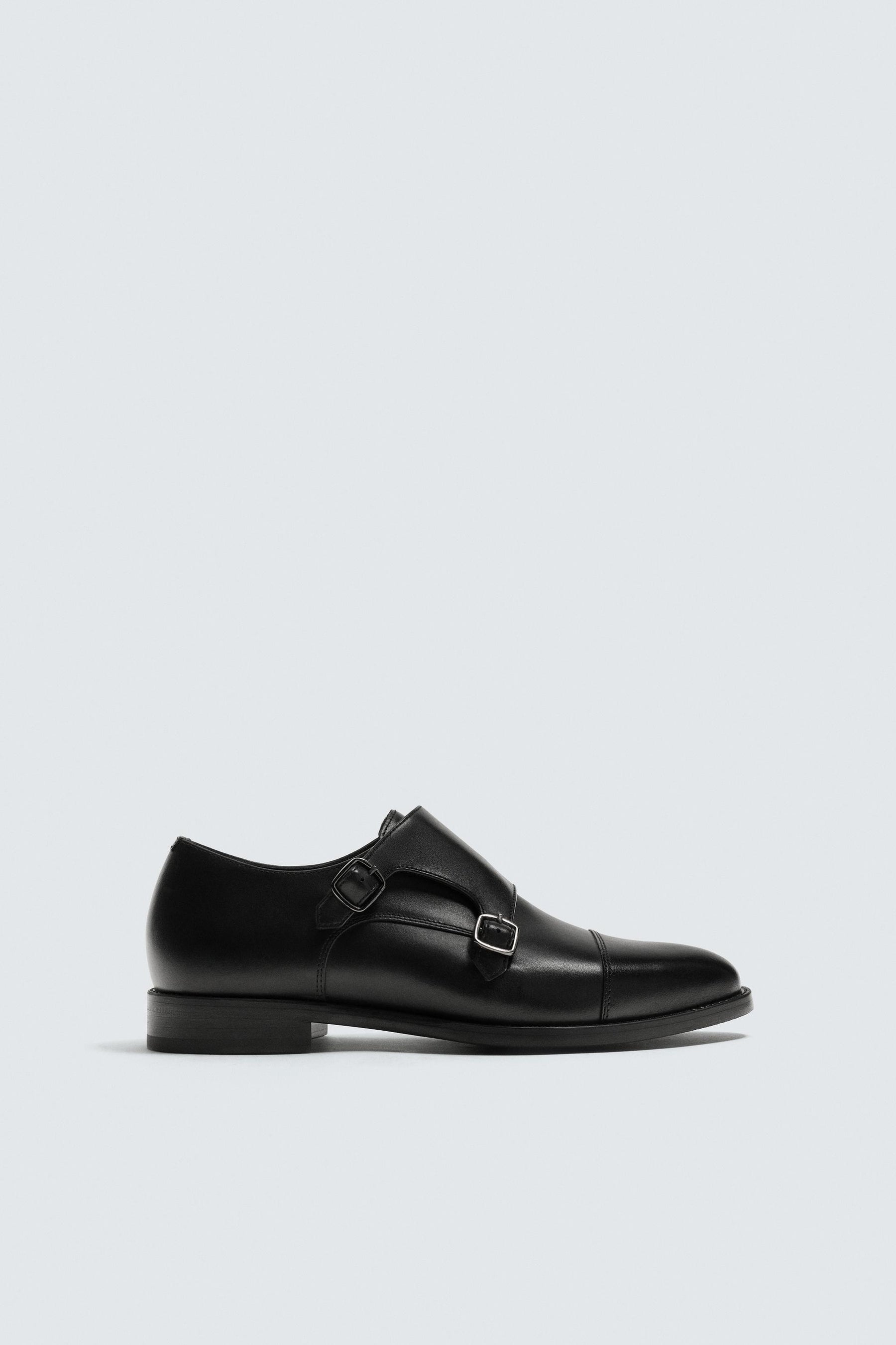 LEATHER DOUBLE MONK STRAP SHOES - Image 4