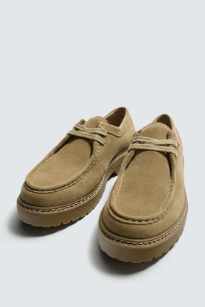 LEATHER MOC TOE SHOES - Image 5