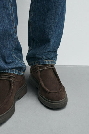 LEATHER MOC TOE SHOES - Image 3