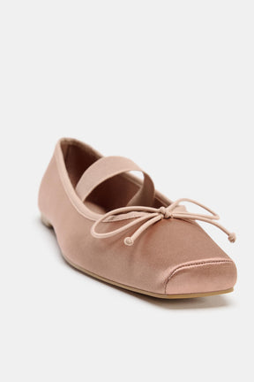 Satin Ballet Flats with
