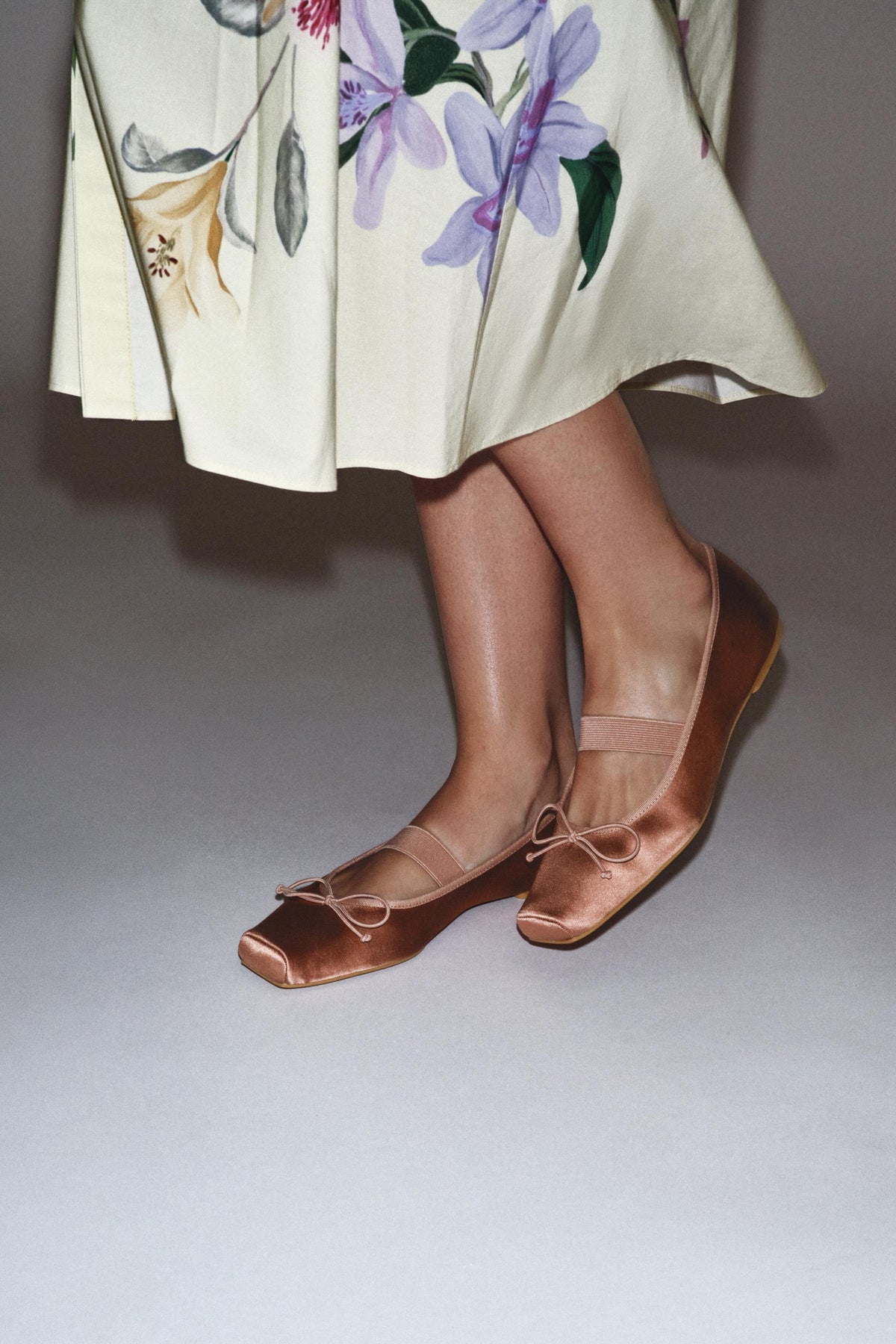 Satin Ballet Flats with