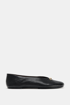 LEATHER BALLET FLATS