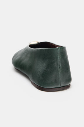 Leather Ballet Flats Appliqué