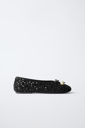 Faux Pearl Ballerina Shoes