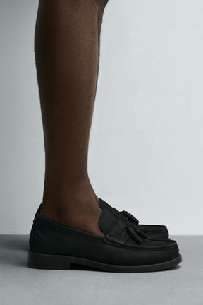LEATHER TASSEL LOAFERS - Image 1