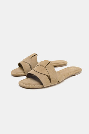 Criss-Cross Suede Sandals