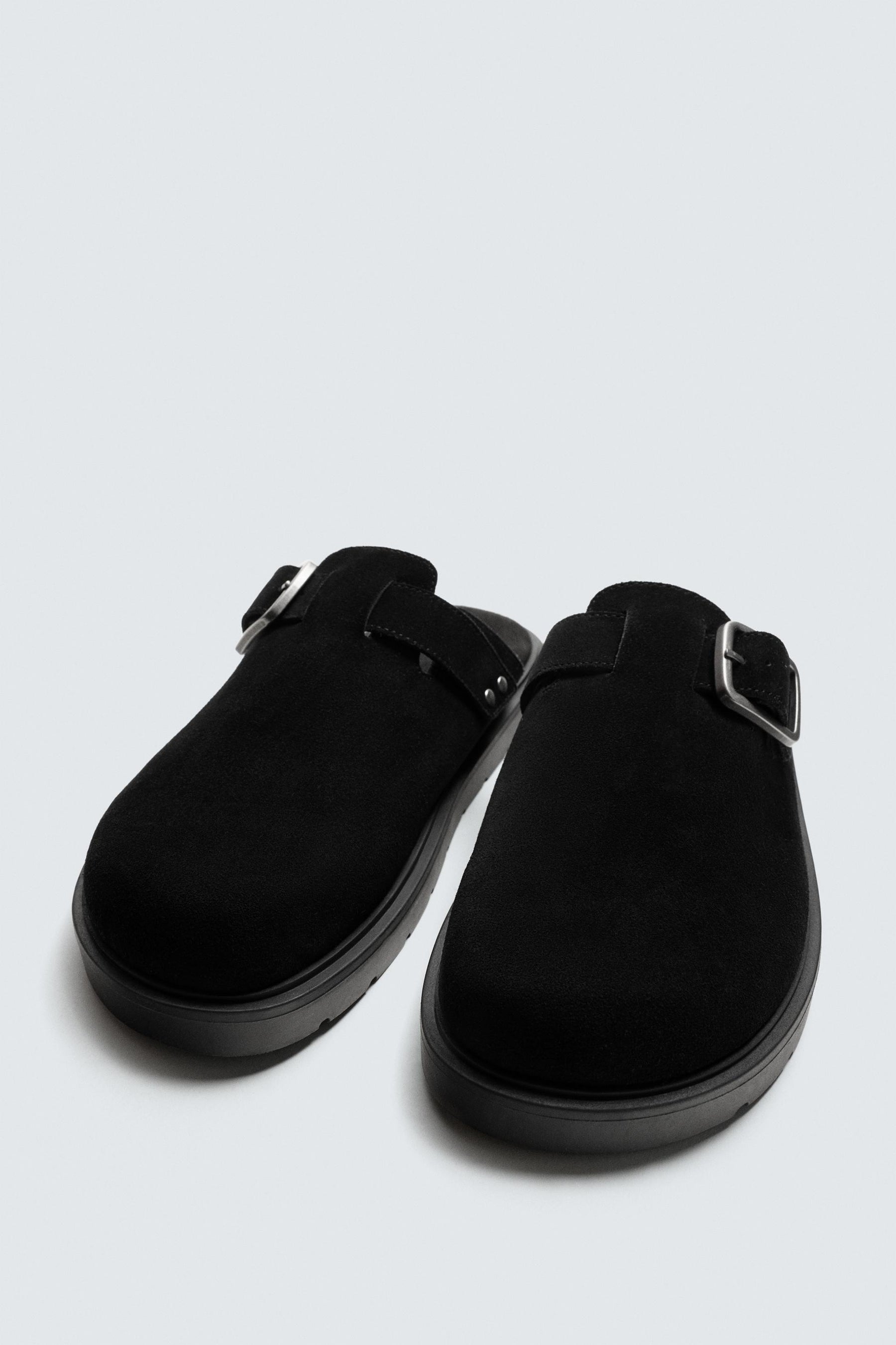 LEATHER BUCKLE CLOGS - Image 5