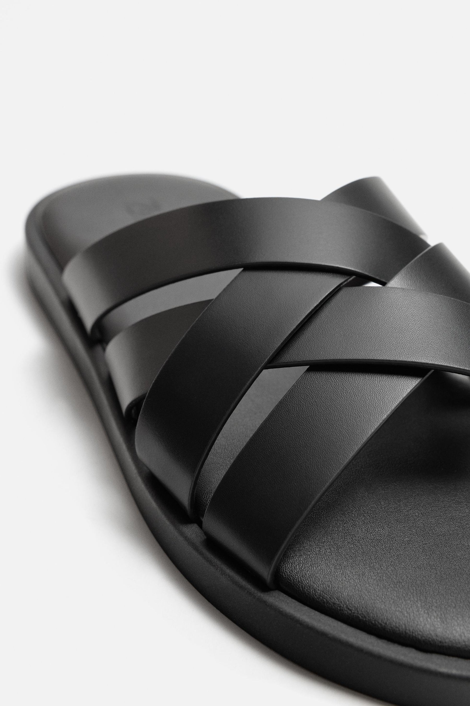 LEATHER STRAPPY SANDALS - Image 4