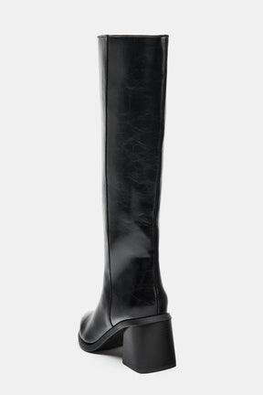 High-Heel Leather Boots