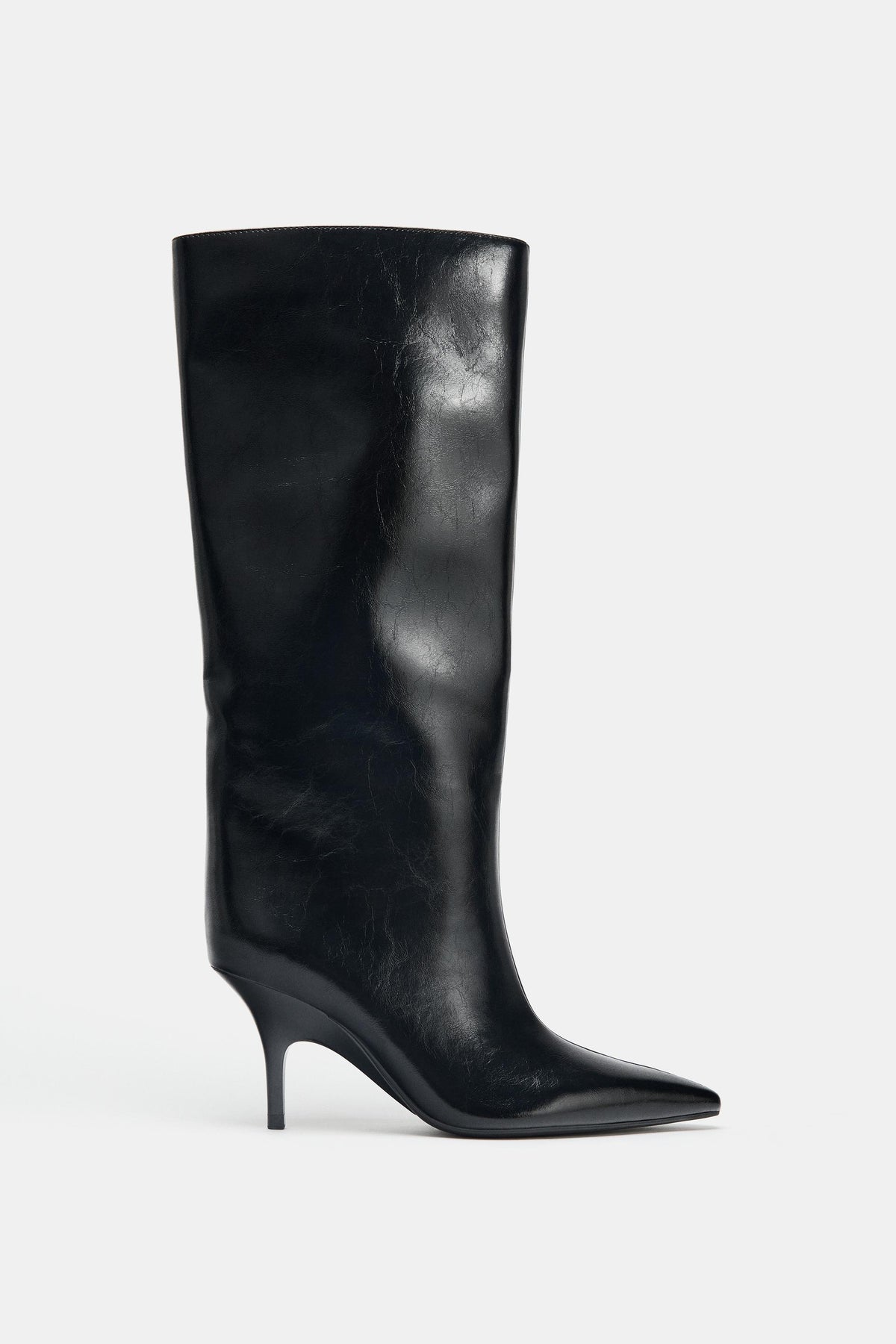 Knee-High Kitten Heel Boots