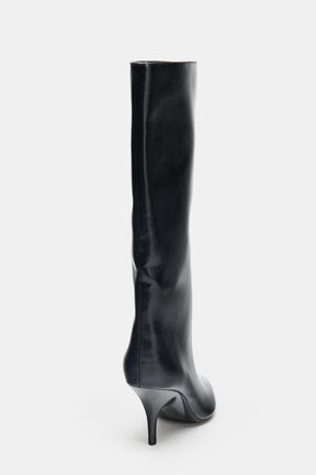 Knee-High Kitten Heel Boots