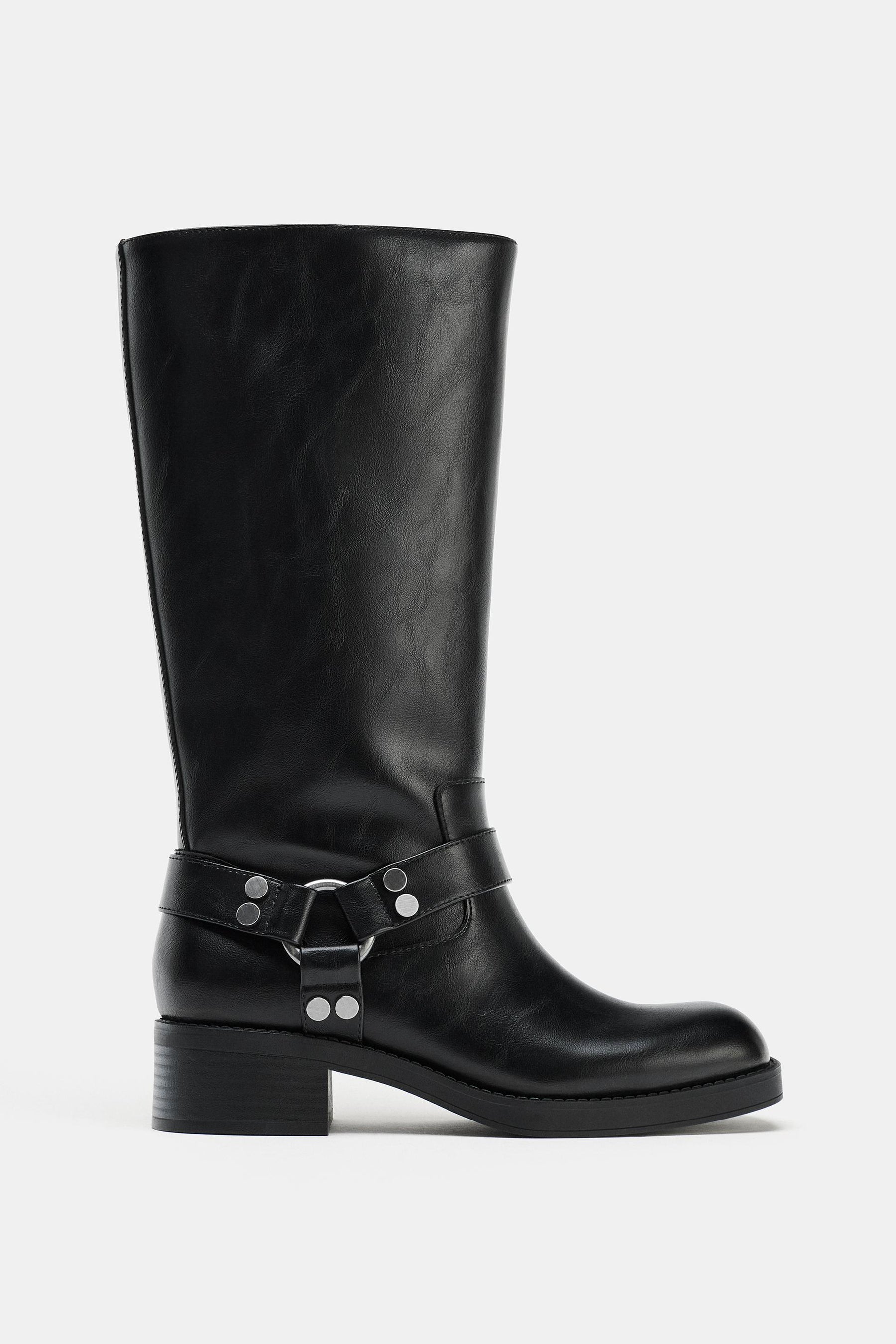 Leather Biker Boots