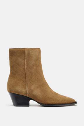Suede Heeled Ankle Boots
