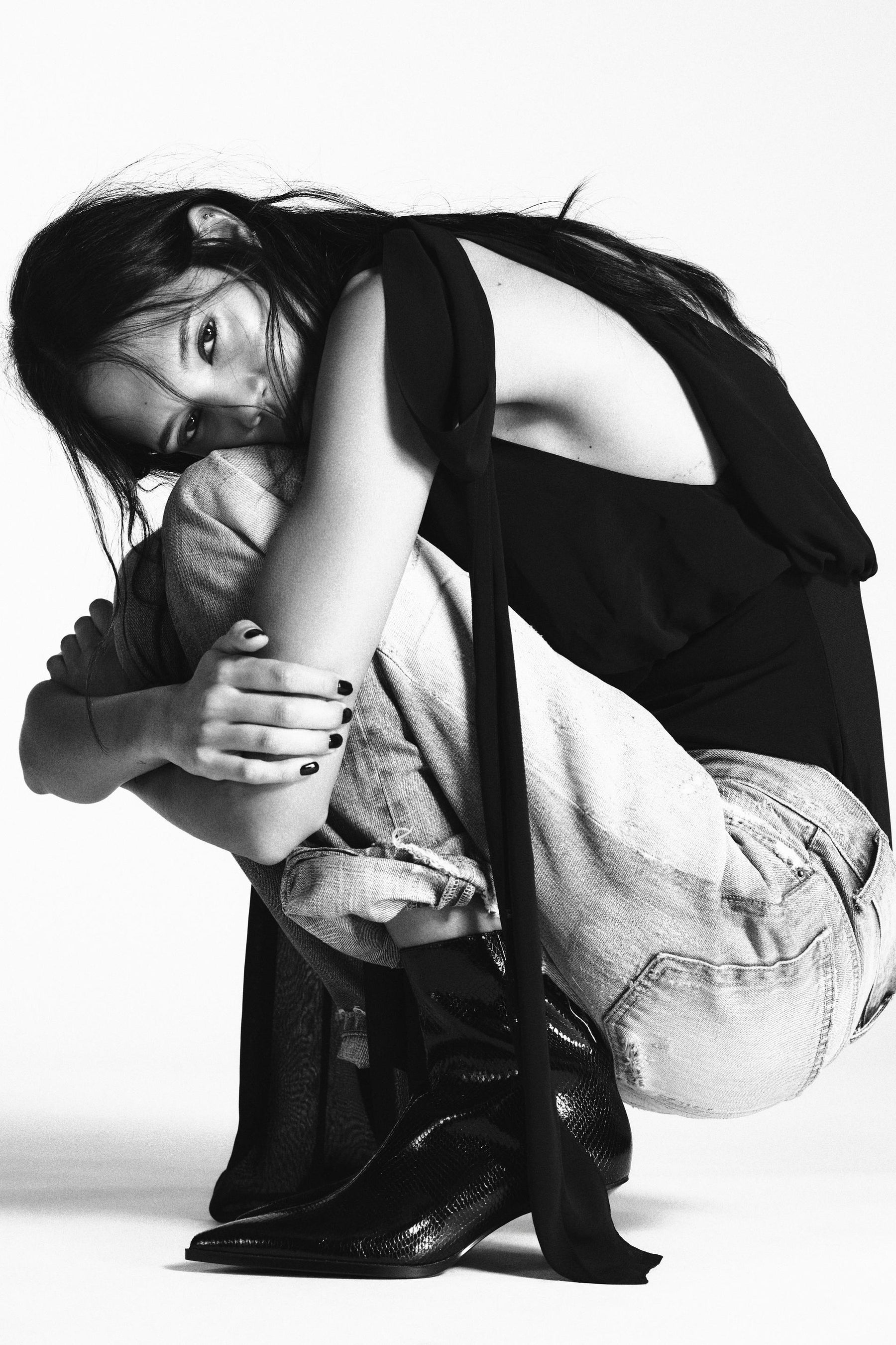 EMBOSSED ANKLE BOOTS