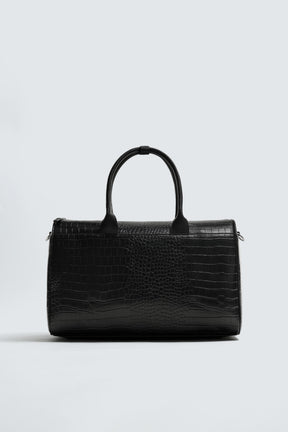 EMBOSSED MOCK CROC TRAVEL BAG