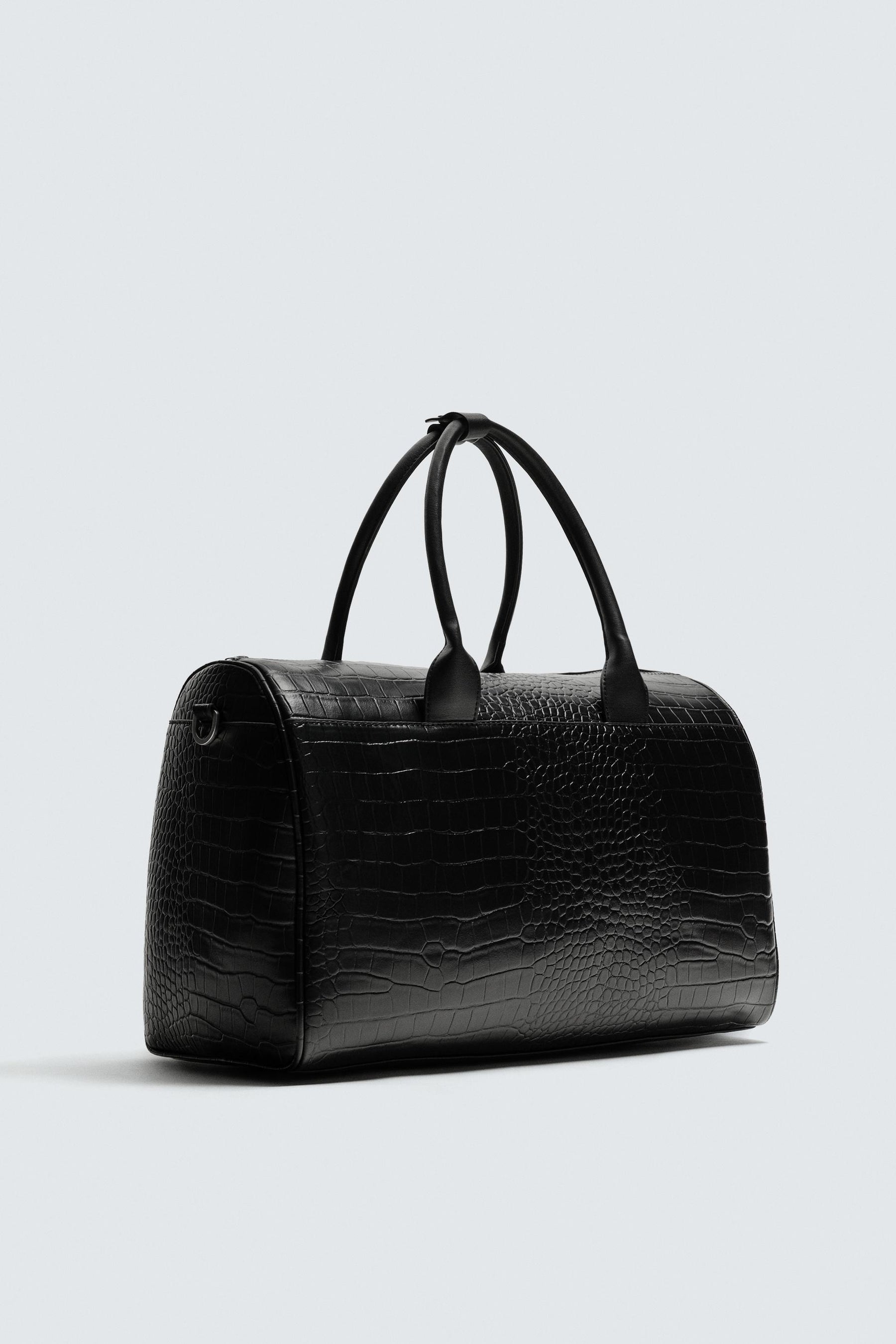 EMBOSSED MOCK CROC TRAVEL BAG