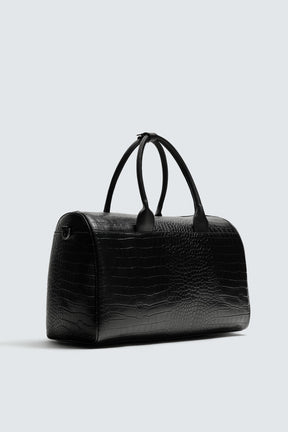 EMBOSSED MOCK CROC TRAVEL BAG