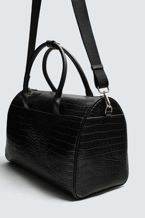 EMBOSSED MOCK CROC TRAVEL BAG