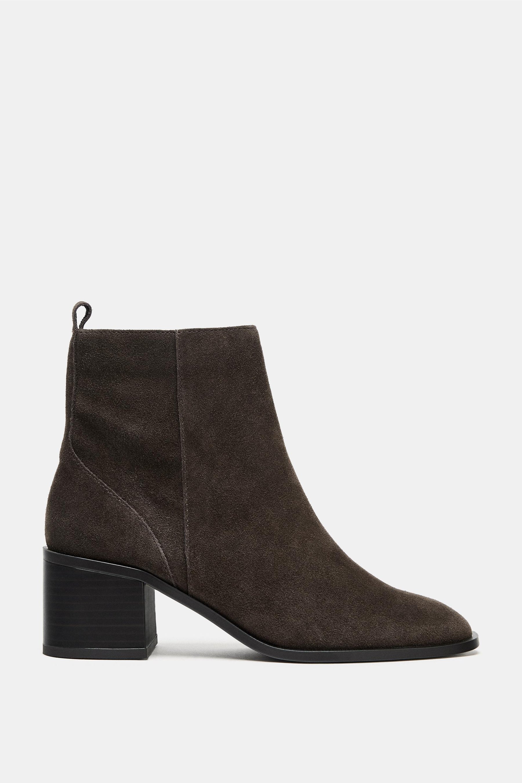 SUEDE BLOCK HEEL BOOTS