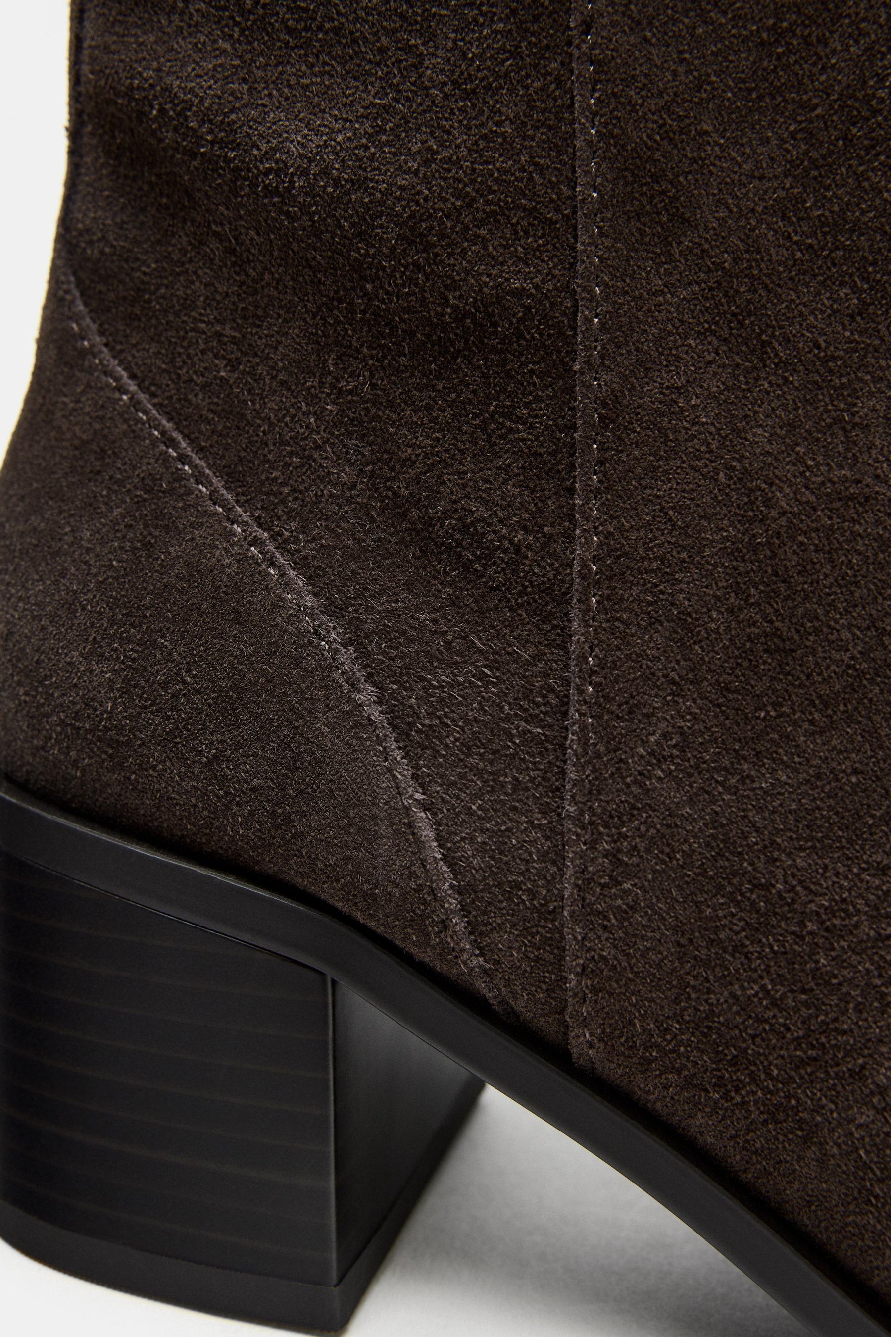 SUEDE BLOCK HEEL BOOTS