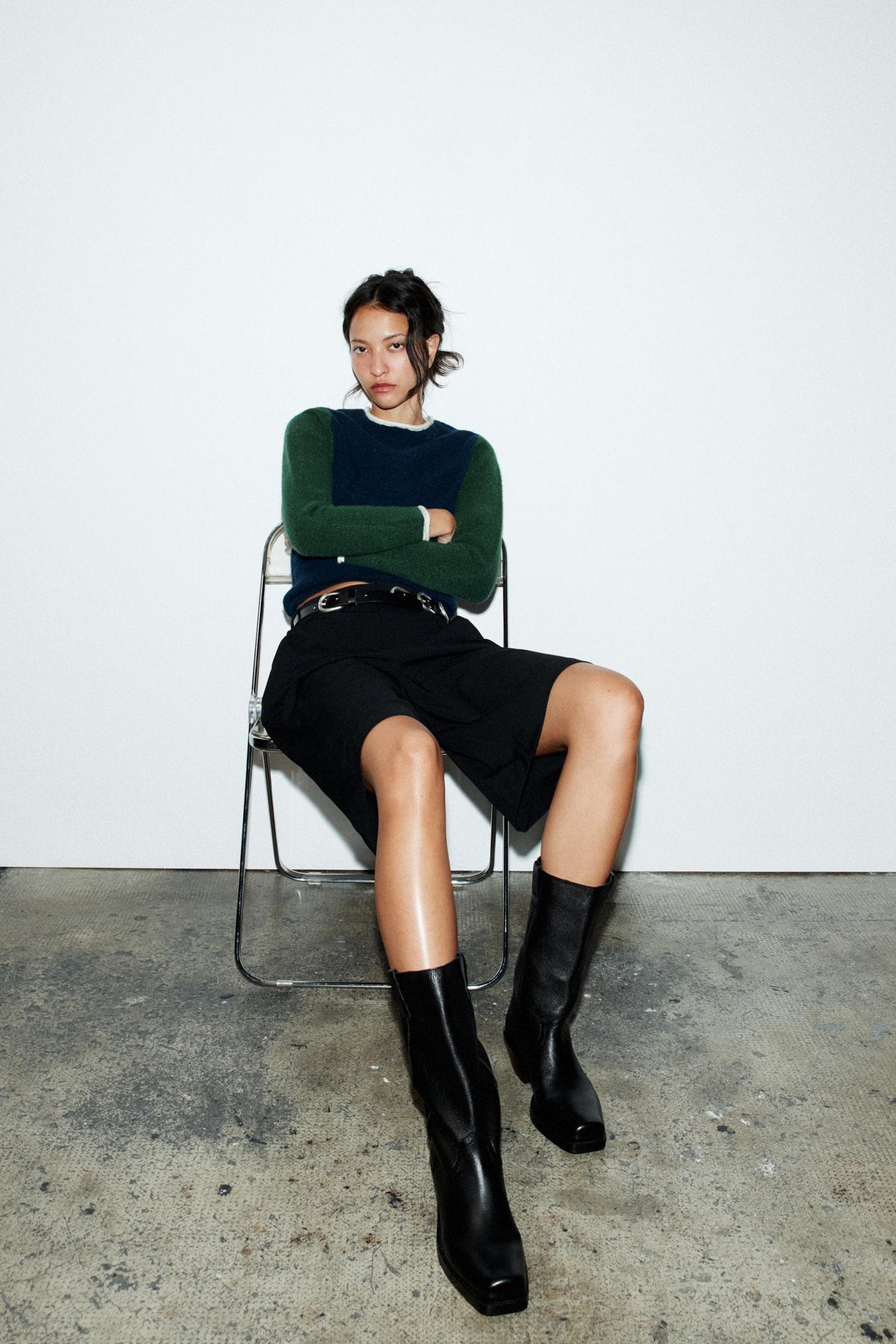 Leather Cowboy Ankle Boots