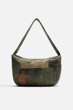 DENIM PRINT SHOULDER BAG - Image 3
