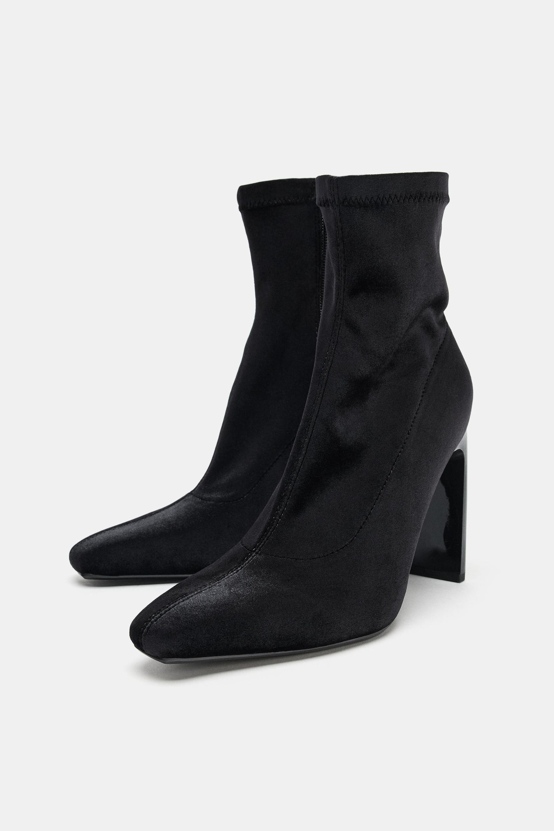 VELVET ANKLE BOOTS