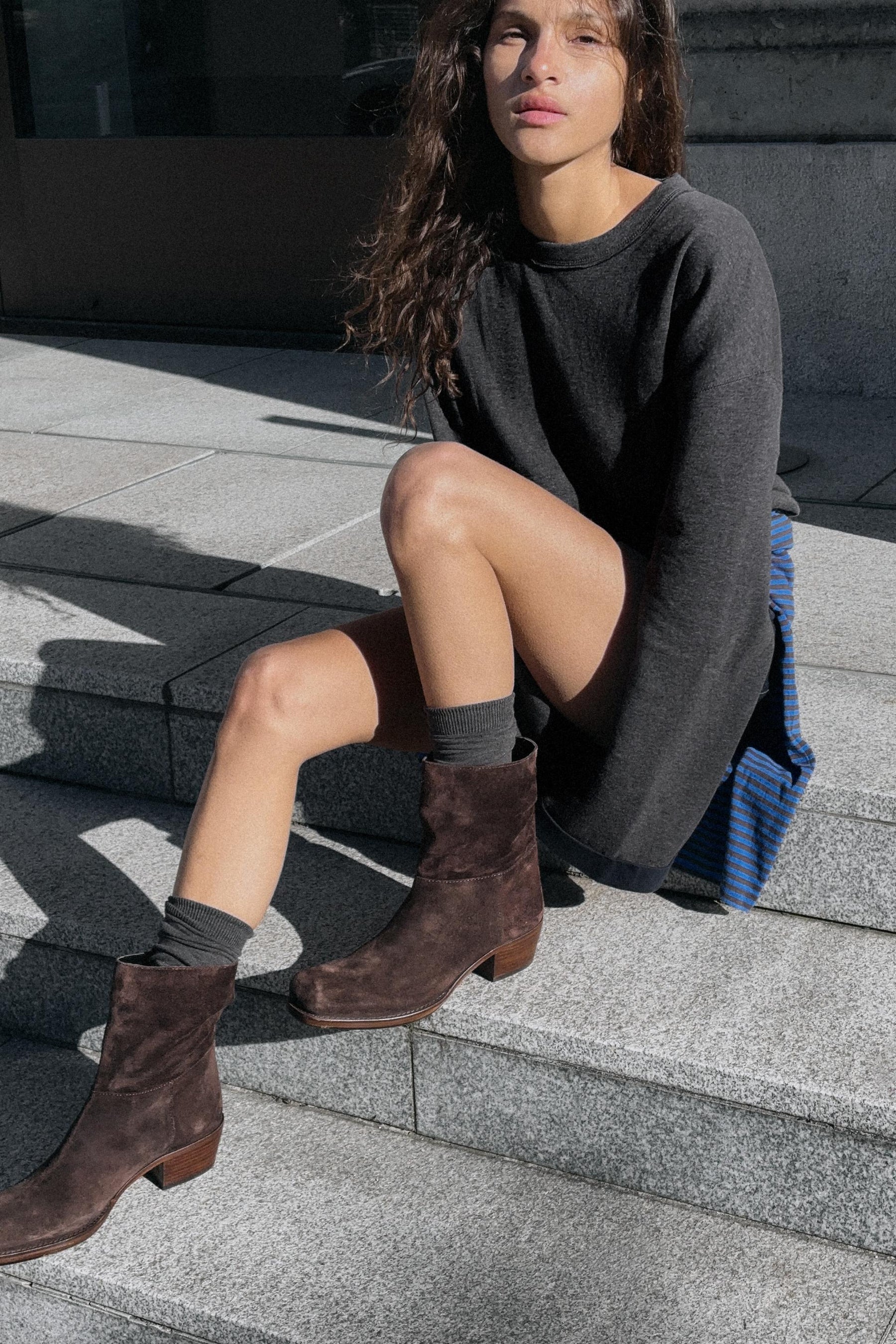 Suede Heeled Ankle Boots