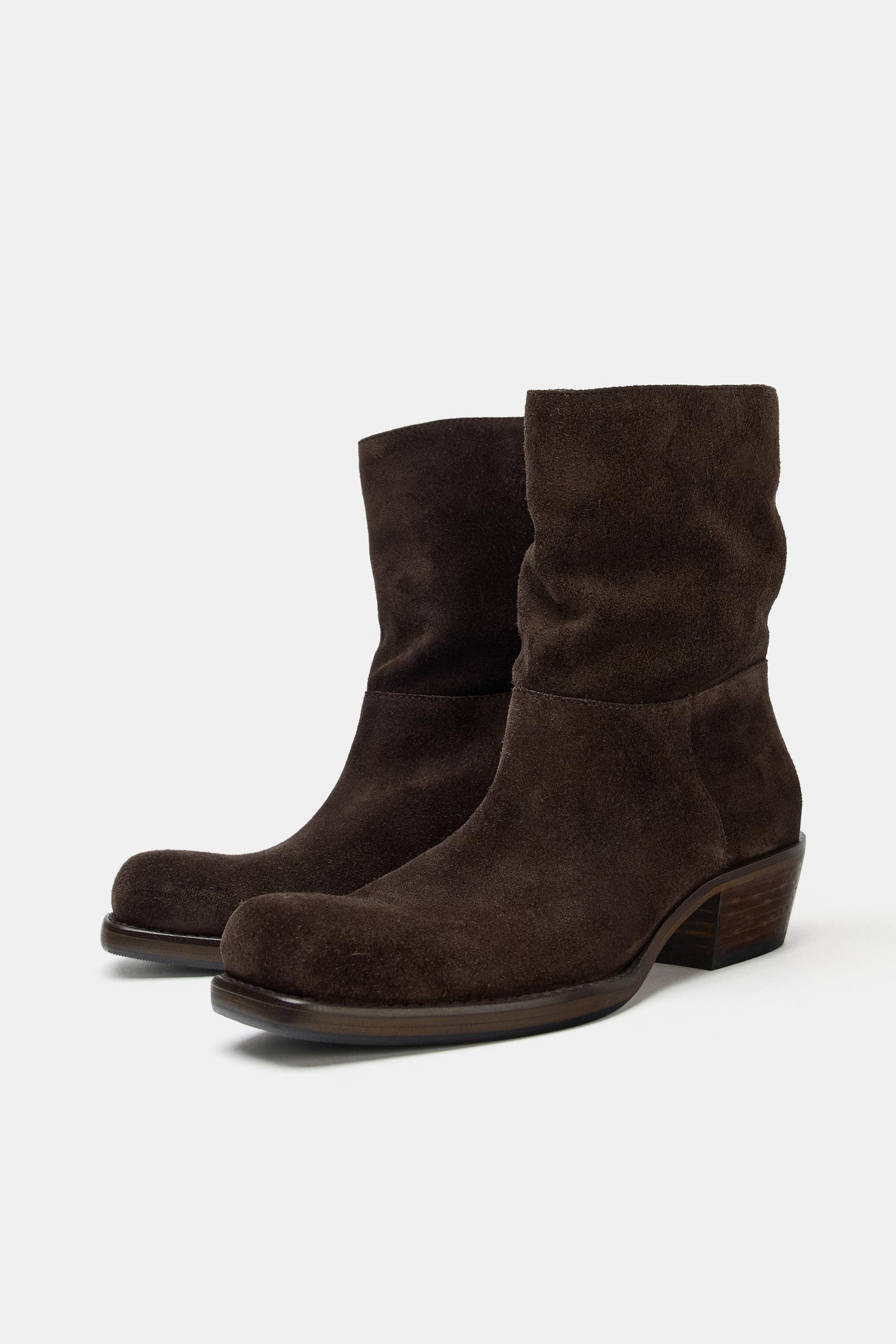 Suede Heeled Ankle Boots