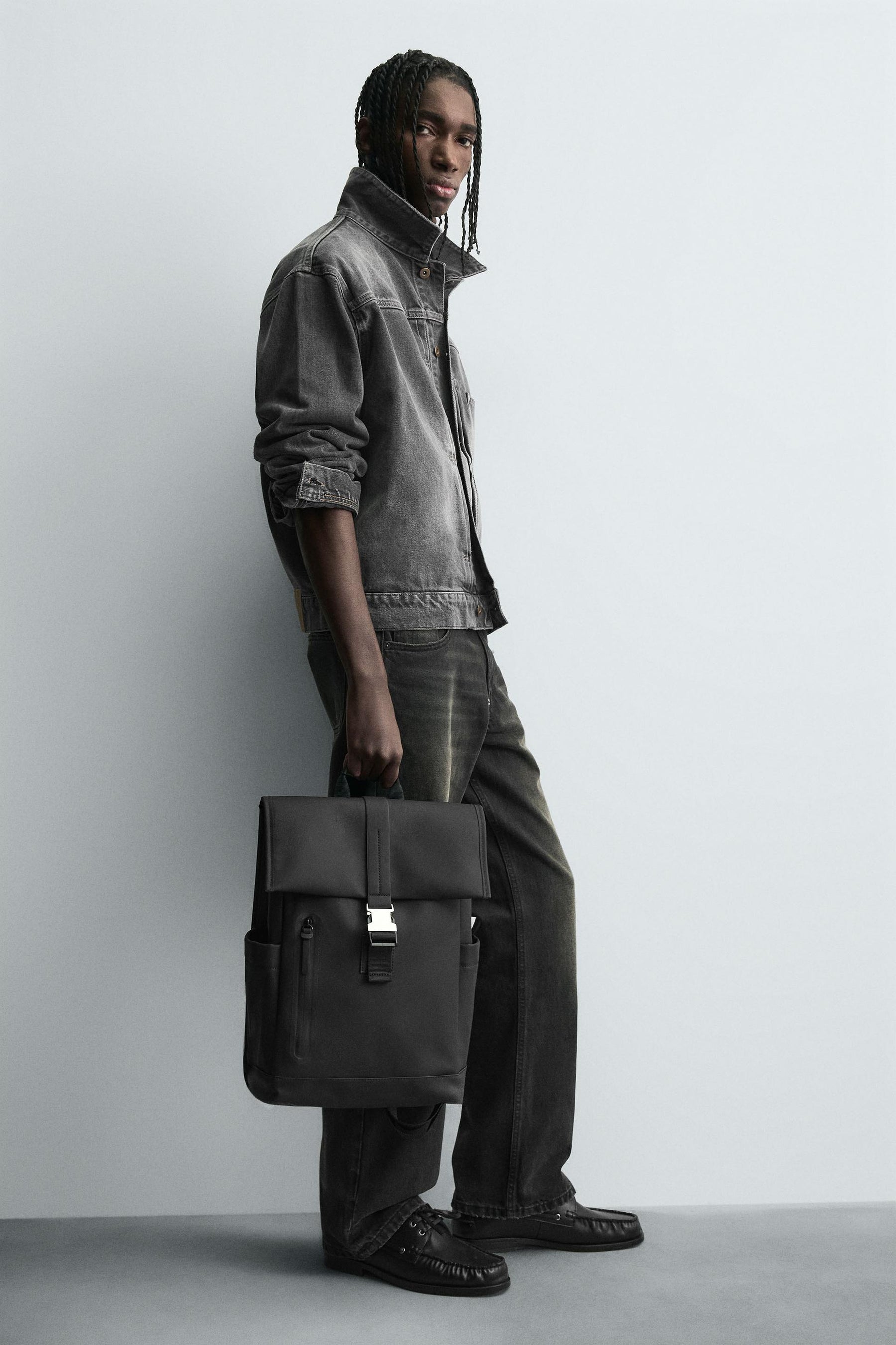 RUBBERISED BACKPACK WITH FLAP - Image 2