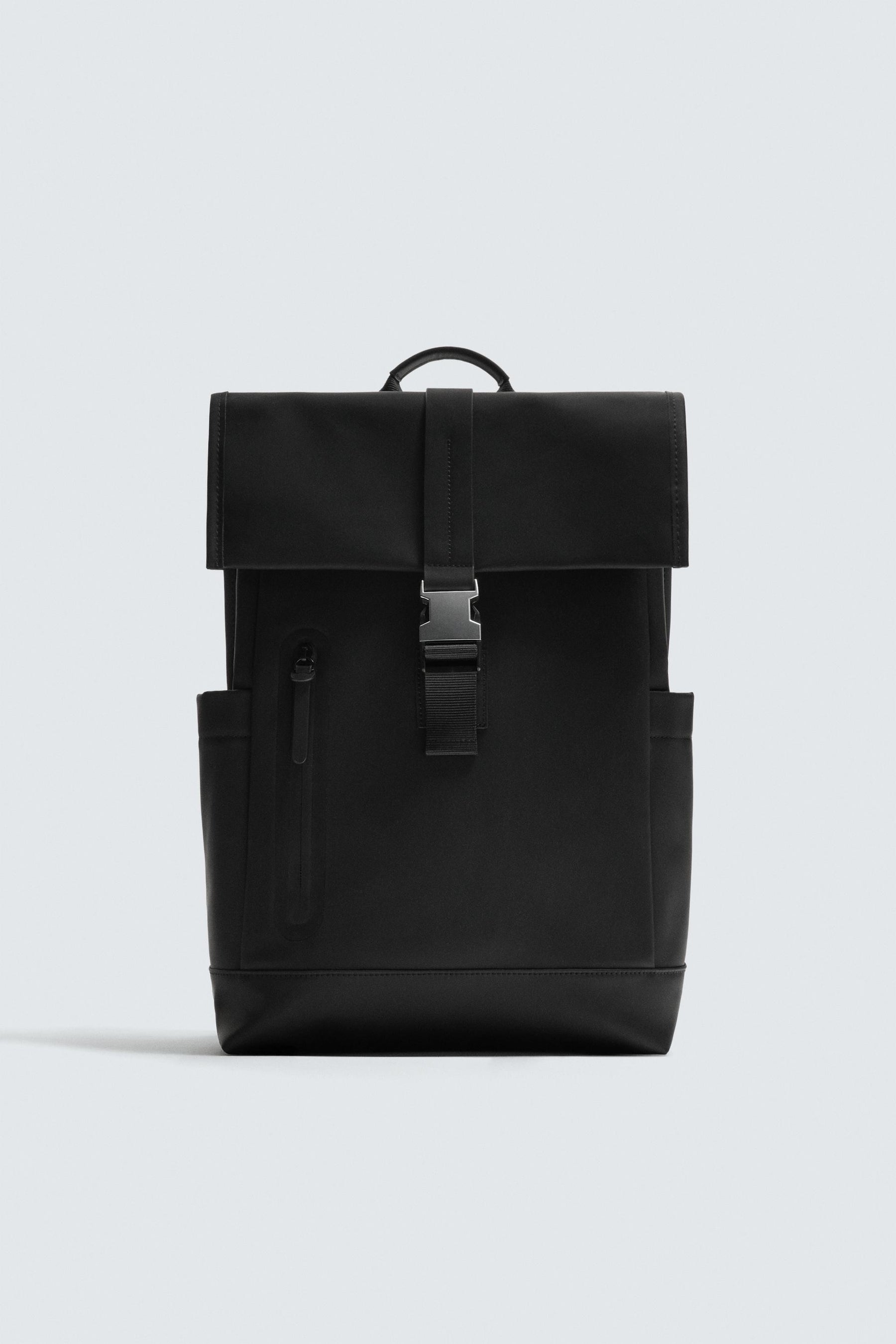 RUBBERISED BACKPACK WITH FLAP