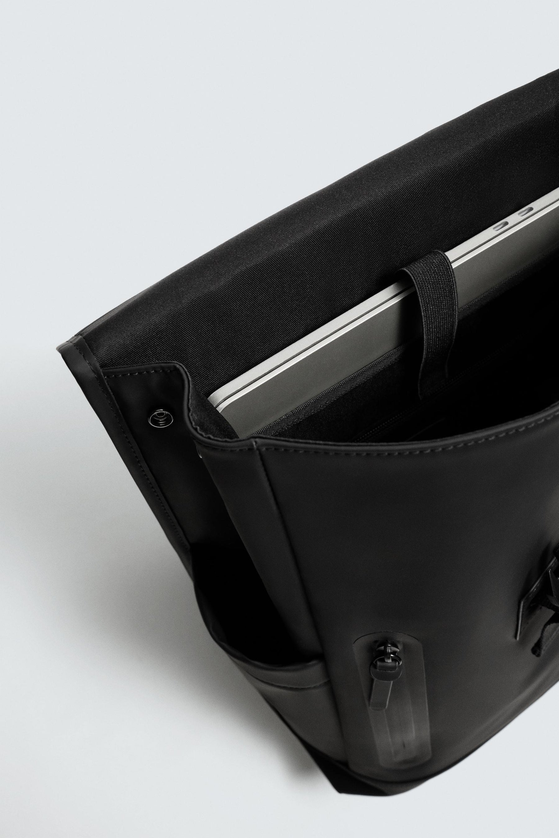 RUBBERISED BACKPACK WITH FLAP