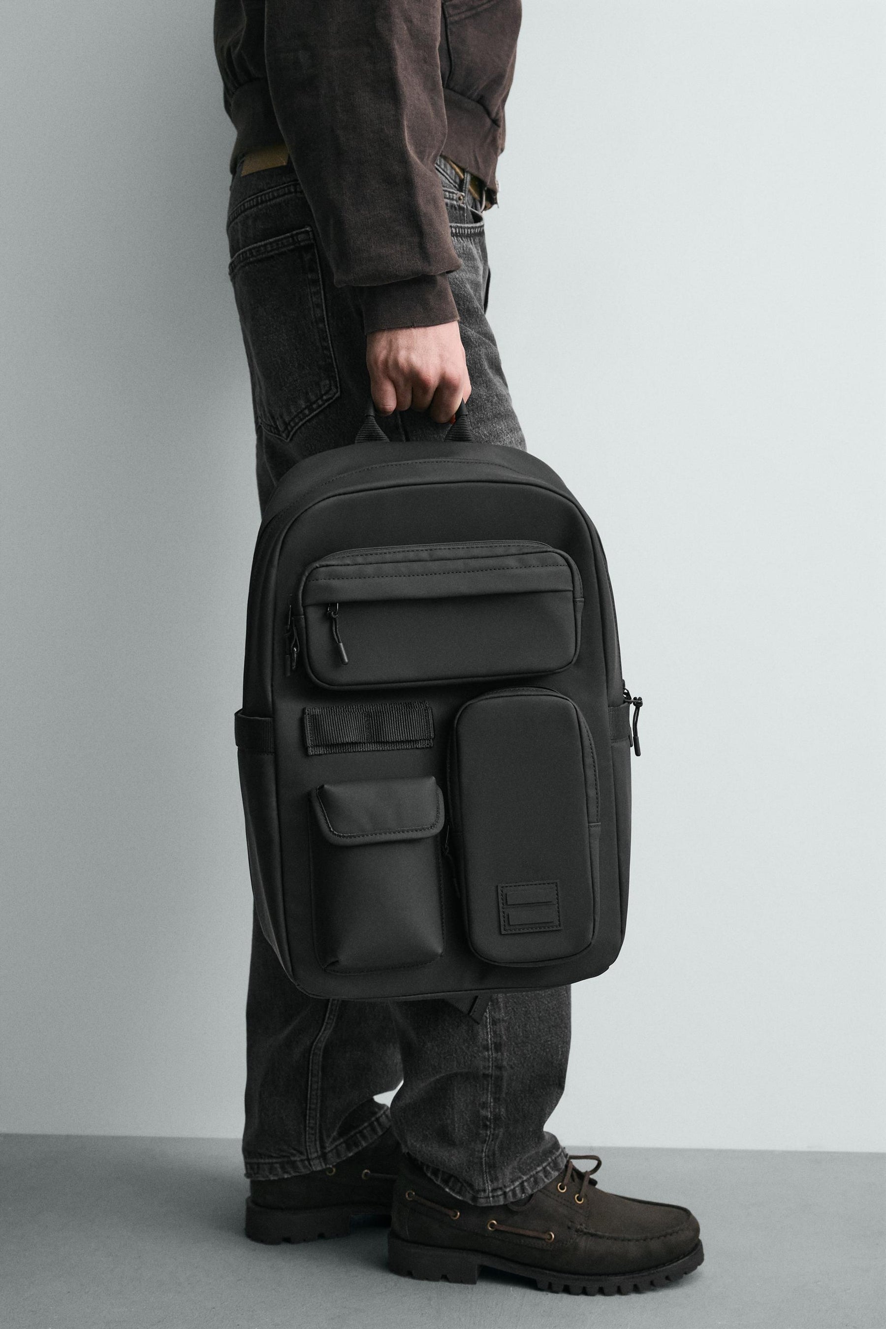 RUBBERISED MULTI-POCKET BACKPACK - Image 3