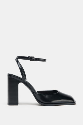 Square-toe Slingback Shoes